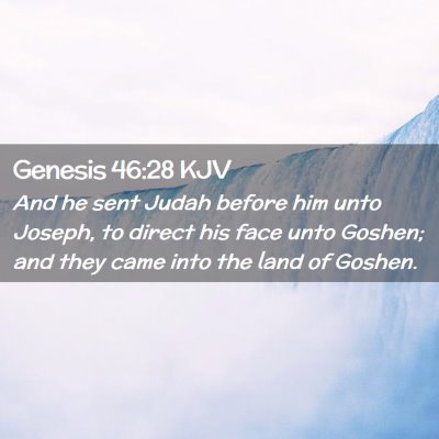 Picture 02 - Genesis 46:28 KJV - And he sent Judah before him unto Joseph, to - Bible Verse Picture