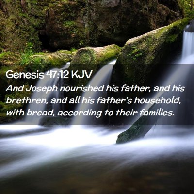 Picture 02 - Genesis 47:12 KJV - And Joseph nourished his father, and his - Bible Verse Picture