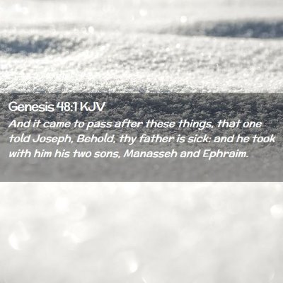 Picture 02 - Genesis 48:1 KJV - And it came to pass after these things, that one - Bible Verse Picture