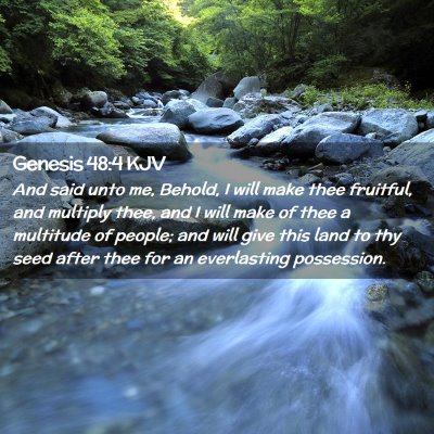 Picture 02 - Genesis 48:4 KJV - And said unto me, Behold, I will make thee - Bible Verse Picture