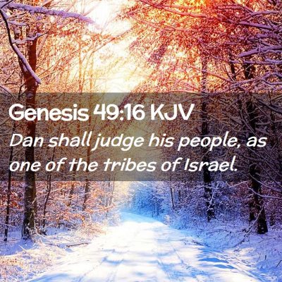 Picture 02 - Genesis 49:16 KJV - Dan shall judge his people, as one of the tribes - Bible Verse Picture