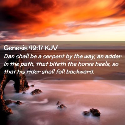 Picture 02 - Genesis 49:17 KJV - Dan shall be a serpent by the way, an adder in - Bible Verse Picture