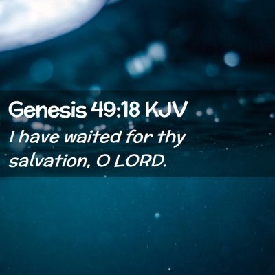 Picture 02 - Genesis 49:18 KJV - I have waited for thy salvation, O - Bible Verse Picture