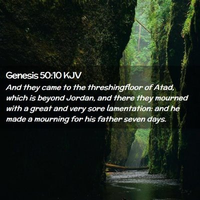 Picture 02 - Genesis 50:10 KJV - And they came to the threshingfloor of Atad, - Bible Verse Picture