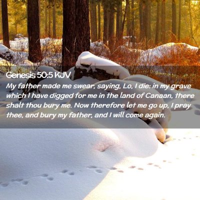 Picture 02 - Genesis 50:5 KJV - My father made me swear, saying, Lo, I die: in my - Bible Verse Picture