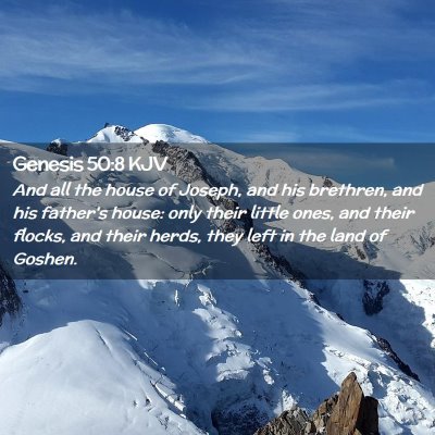 Picture 02 - Genesis 50:8 KJV - And all the house of Joseph, and his brethren, - Bible Verse Picture