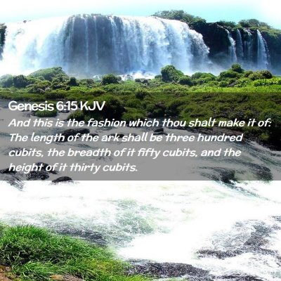 Picture 02 - Genesis 6:15 KJV - And this is the fashion which thou shalt make it - Bible Verse Picture