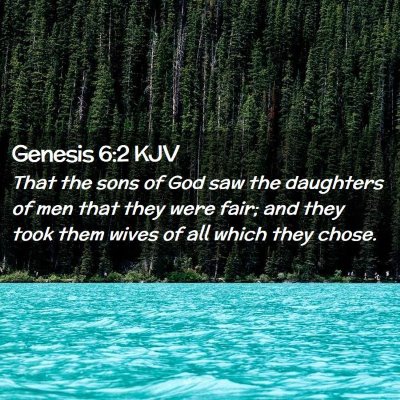 Picture 02 - Genesis 6:2 KJV - That the sons of God saw the daughters of men - Bible Verse Picture
