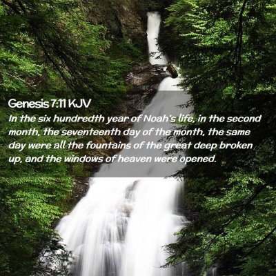 Picture 02 - Genesis 7:11 KJV - In the six hundredth year of Noah's life, in the - Bible Verse Picture