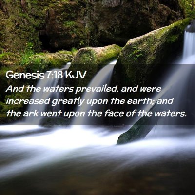Picture 02 - Genesis 7:18 KJV - And the waters prevailed, and were increased - Bible Verse Picture