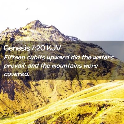 Picture 02 - Genesis 7:20 KJV - Fifteen cubits upward did the waters prevail; and - Bible Verse Picture