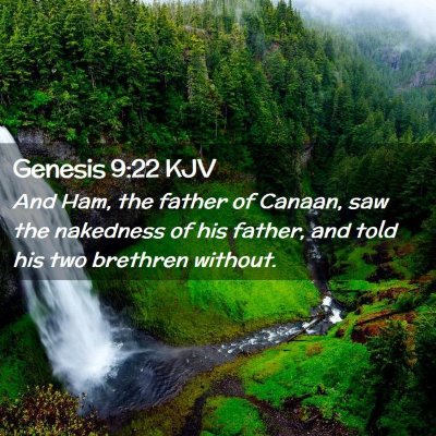 Picture 02 - Genesis 9:22 KJV - And Ham, the father of Canaan, saw the nakedness - Bible Verse Picture