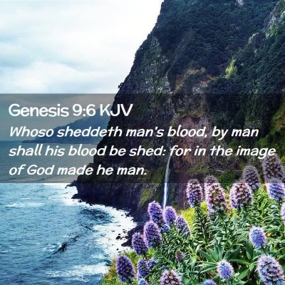 Picture 02 - Genesis 9:6 KJV - Whoso sheddeth man's blood, by man shall his - Bible Verse Picture