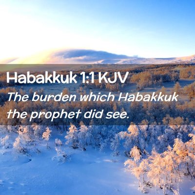 Picture 02 - Habakkuk 1:1 KJV - The burden which Habakkuk the prophet did - Bible Verse Picture