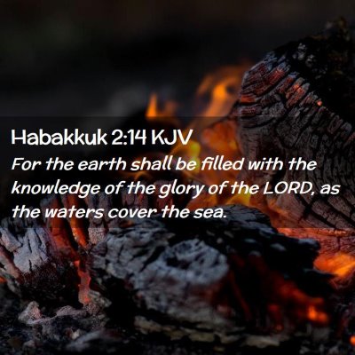 Picture 02 - Habakkuk 2:14 KJV - For the earth shall be filled with the knowledge - Bible Verse Picture