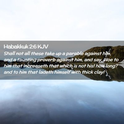 Picture 02 - Habakkuk 2:6 KJV - Shall not all these take up a parable against - Bible Verse Picture