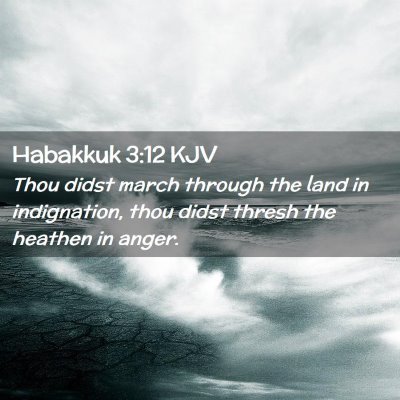 Picture 02 - Habakkuk 3:12 KJV - Thou didst march through the land in indignation, - Bible Verse Picture