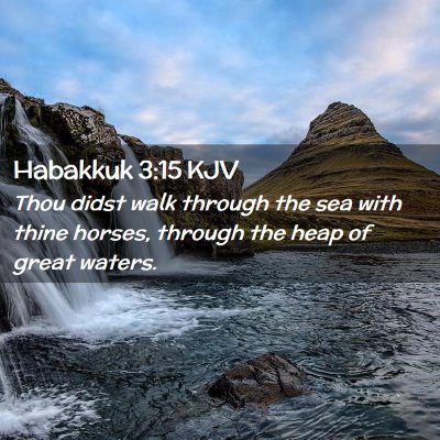 Picture 02 - Habakkuk 3:15 KJV - Thou didst walk through the sea with thine - Bible Verse Picture