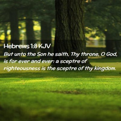 Picture 02 - Hebrews 1:8 KJV - But unto the Son he saith, Thy throne, O God, is - Bible Verse Picture