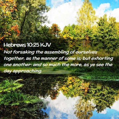 Picture 02 - Hebrews 10:25 KJV - Not forsaking the assembling of ourselves - Bible Verse Picture