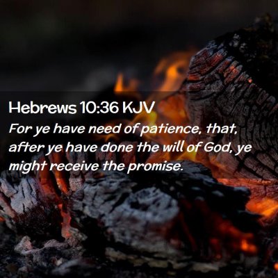 Picture 02 - Hebrews 10:36 KJV - For ye have need of patience, that, after ye have - Bible Verse Picture
