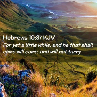 Picture 02 - Hebrews 10:37 KJV - For yet a little while, and he that shall come - Bible Verse Picture