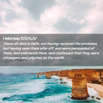 Picture 02 - Hebrews 11:13 KJV - These all died in faith, not having received the - Bible Verse Picture