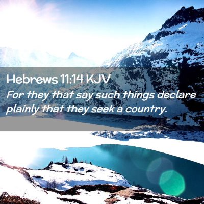 Picture 02 - Hebrews 11:14 KJV - For they that say such things declare plainly - Bible Verse Picture