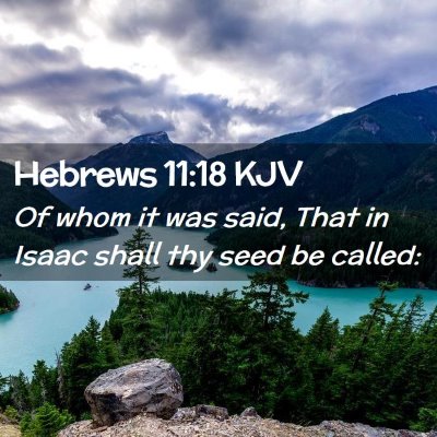 Picture 02 - Hebrews 11:18 KJV - Of whom it was said, That in Isaac shall thy seed - Bible Verse Picture