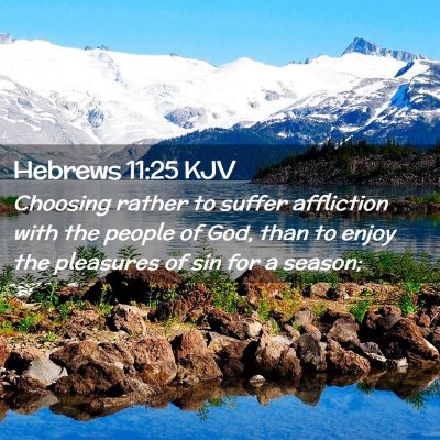 Picture 02 - Hebrews 11:25 KJV - Choosing rather to suffer affliction with the - Bible Verse Picture