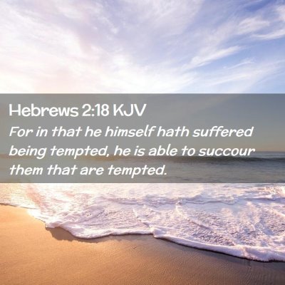 Picture 02 - Hebrews 2:18 KJV - For in that he himself hath suffered being - Bible Verse Picture