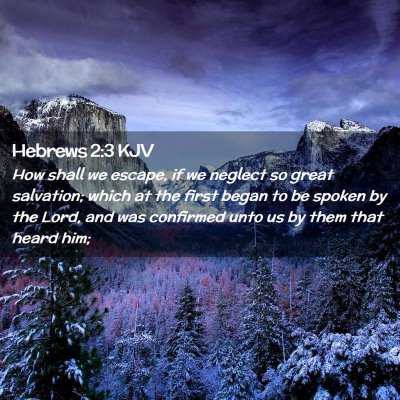 Picture 02 - Hebrews 2:3 KJV - How shall we escape, if we neglect so great - Bible Verse Picture