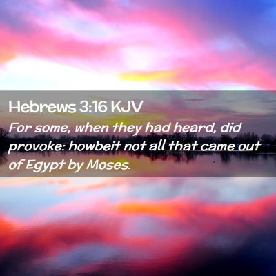 Picture 02 - Hebrews 3:16 KJV - For some, when they had heard, did provoke: - Bible Verse Picture