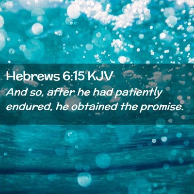 Picture 02 - Hebrews 6:15 KJV - And so, after he had patiently endured, he - Bible Verse Picture