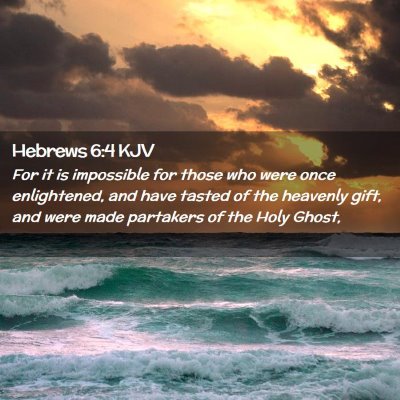 Picture 02 - Hebrews 6:4 KJV - For it is impossible for those who were once - Bible Verse Picture
