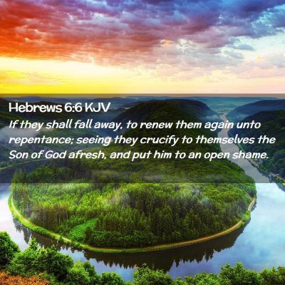 Picture 02 - Hebrews 6:6 KJV - If they shall fall away, to renew them again unto - Bible Verse Picture