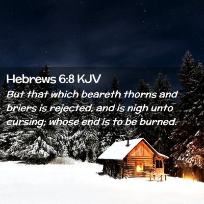 Picture 02 - Hebrews 6:8 KJV - But that which beareth thorns and briers is - Bible Verse Picture