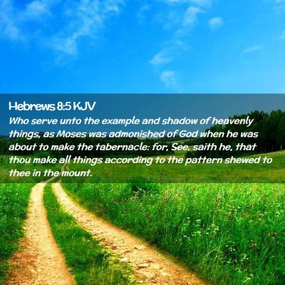 Picture 02 - Hebrews 8:5 KJV - Who serve unto the example and shadow of heavenly - Bible Verse Picture
