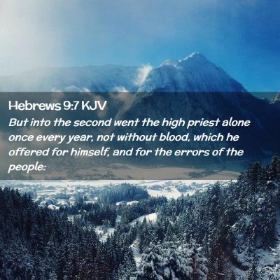 Picture 02 - Hebrews 9:7 KJV - But into the second went the high priest alone - Bible Verse Picture