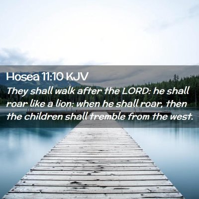 Picture 02 - Hosea 11:10 KJV - They shall walk after the LORD: he shall roar - Bible Verse Picture