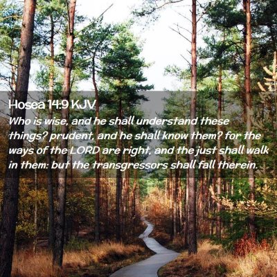 Picture 02 - Hosea 14:9 KJV - Who is wise, and he shall understand these - Bible Verse Picture