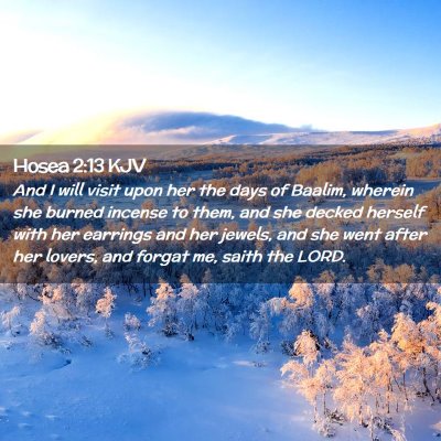 Picture 02 - Hosea 2:13 KJV - And I will visit upon her the days of Baalim, - Bible Verse Picture