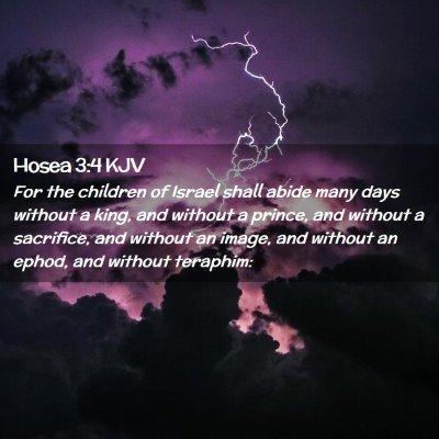 Picture 02 - Hosea 3:4 KJV - For the children of Israel shall abide many days - Bible Verse Picture