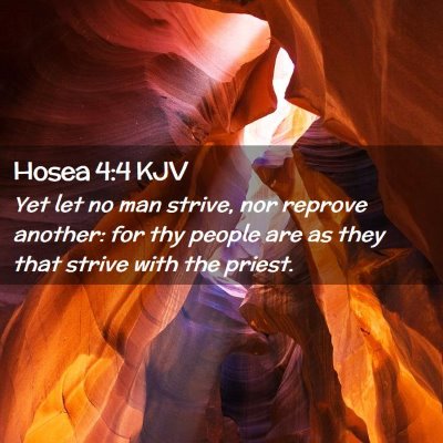 Picture 02 - Hosea 4:4 KJV - Yet let no man strive, nor reprove another: for - Bible Verse Picture