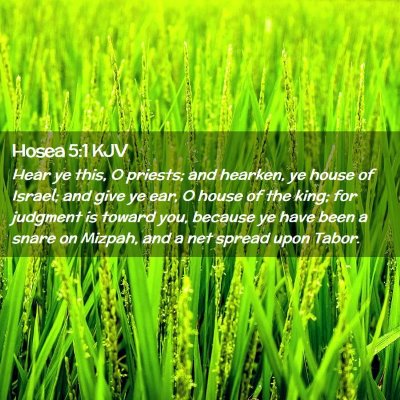 Picture 02 - Hosea 5:1 KJV - Hear ye this, O priests; and hearken, ye house of - Bible Verse Picture