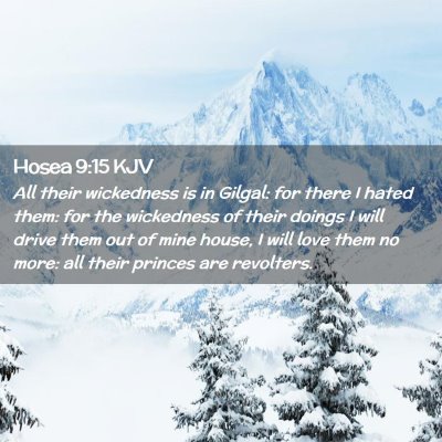 Picture 02 - Hosea 9:15 KJV - All their wickedness is in Gilgal: for there I - Bible Verse Picture