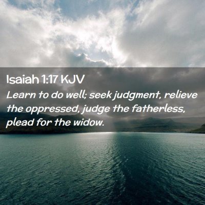 Picture 02 - Isaiah 1:17 KJV - Learn to do well; seek judgment, relieve the - Bible Verse Picture