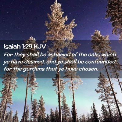 Picture 02 - Isaiah 1:29 KJV - For they shall be ashamed of the oaks which ye - Bible Verse Picture