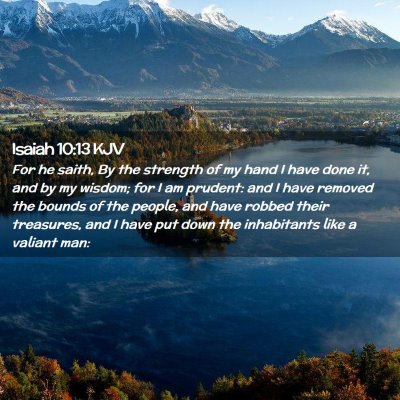 Picture 02 - Isaiah 10:13 KJV - For he saith, By the strength of my hand I have - Bible Verse Picture