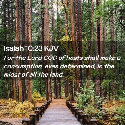 Picture 02 - Isaiah 10:23 KJV - For the Lord GOD of hosts shall make a - Bible Verse Picture